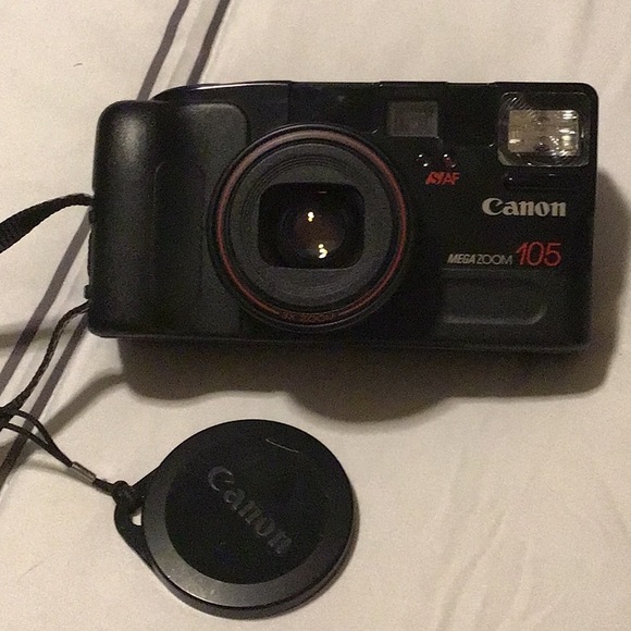 Canon Other - Vintage 90s Canon SureShot Mega Zoom 105 35mm Film Camera, with Case